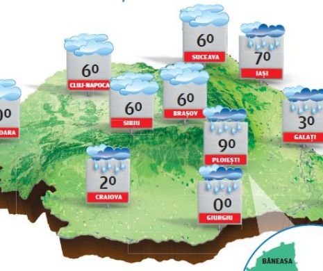 PROGNOZA METEO. La jumătatea lunii decembrie, vreme mai caldă decât în mod obișnuit