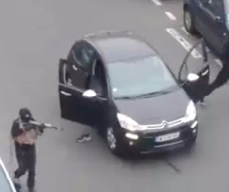 CHARLIE HEBDO. A apărut o nouă înregistrare cu momentul în care TERORIȘTII părăseau redacția săptămânalului