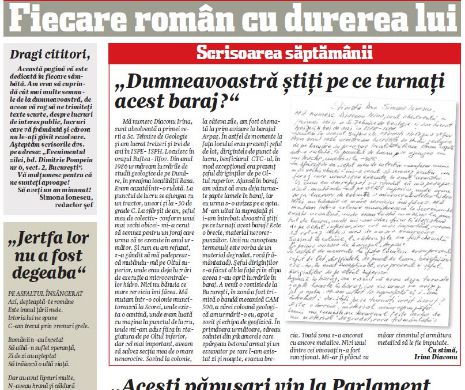 Fiecare român cu durerea lui. „Dumneavoastră știți pe ce turnați acest baraj?”