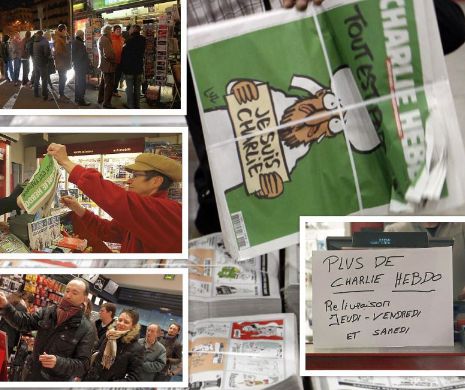 Isteria CHARLIE HEBDO. Tirajul revistei a fost suplimentat din nou şi a ajuns la 7 MILIOANE de exemplare