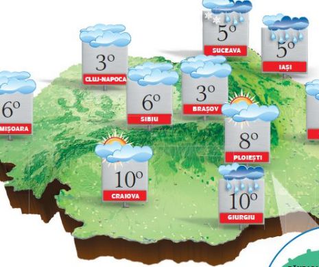 PROGNOZA METEO. Vreme caldă și frumoasă pentru această perioadă din an, cu precipitații slabe