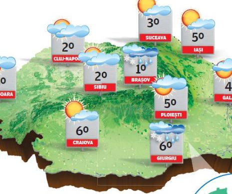 PROGNOZA METEO. Vreme frumoasă cu soare și înnorări trecătoare, dar mai rece decât zilele trecute