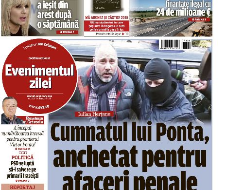 Ce puteți citi în Evenimentul zilei de miercuri, 18 februarie