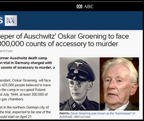 Începe procesul CONTABILULUI DE LA AUSCHWITZ | VIDEO