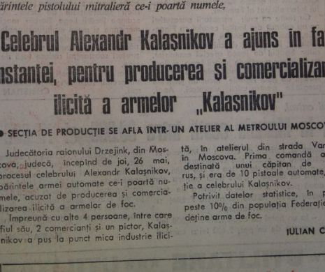 Memoria EVZ. Inventatorul pistolului - mitralieră Kalașnikov, judecat pentru „auto-plagiat”