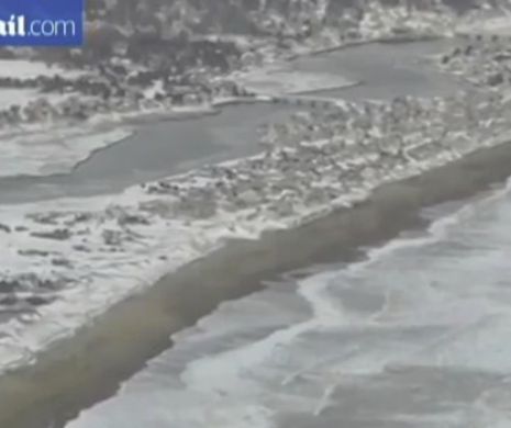 FENOMEN meteo BIZAR. Cum arată valurile oceanului ÎNGHEȚATE | FOTO