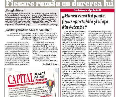 Fiecare român cu durerea lui. „Munca cinstită poate face suportabilă și viața din detenție”