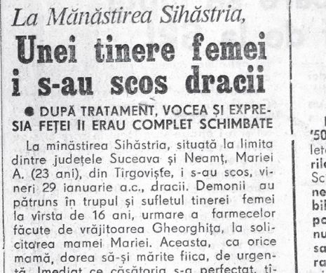 Memoria EVZ. Exorcizare la Mânăstirea Sihăstria