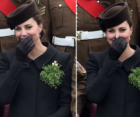 O ducesă cu simțul umorului. Kate Middleton a izbunit în RÂS la parada de Sfântul Patrick.