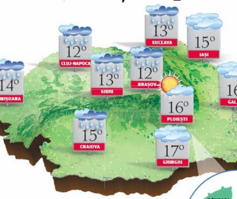 PROGNOZA METEO. Luna martie se încheie cu temperaturi apropiate de cele normale, dar și cu ploi