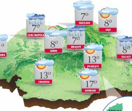 PROGNOZA METEO. Vreme deosebit de caldă, cu precădere în sudul și sud-estul țării