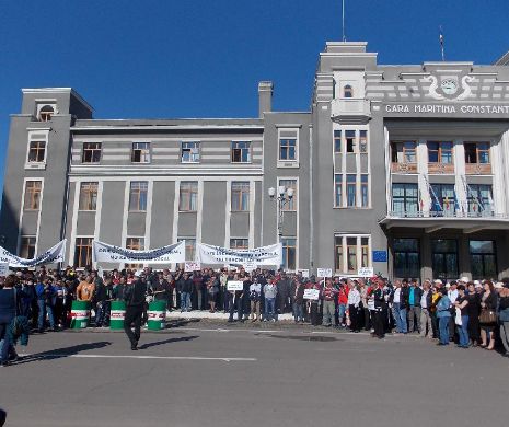 PROTEST în portul Constanţa