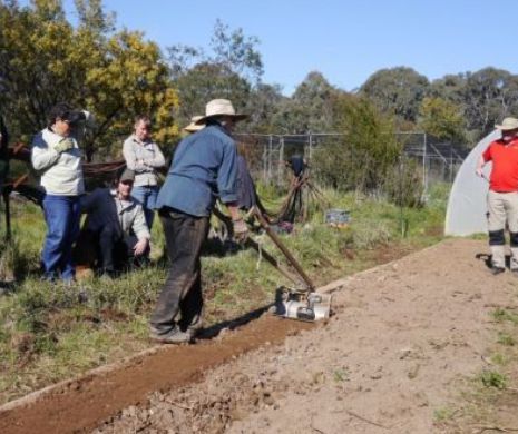 Soluţie la îndemâna micilor fermieri: Bormaşina transformată în cultivator mecanizat