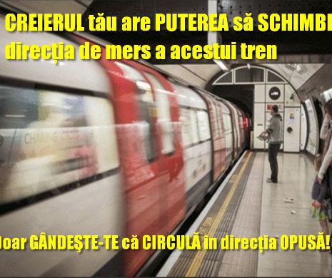 Trenul pe care îl conduci cu PUTEREA MINŢII. Te găndeşti încotro merge şi el îşi SCHIMBĂ direcţia | VIDEO