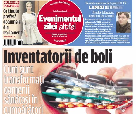 Ce puteţi citi în Evenimentul zilei de sâmbătă, 18 aprilie