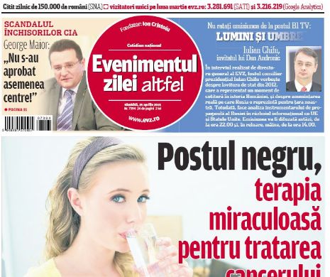 Ce puteţi citi în Evenimentul zilei de sâmbătă, 25 aprilie