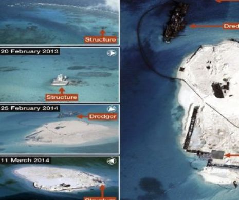 Marele Zid de Nisip din Pacific creșt. China își construiește avanposturi militare în ocean pe insule artificiale