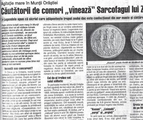Memoria EVZ. Vânătorii de comori dacice din Țara Hațegului caută „Sarcofagul lui Zamolxis”!