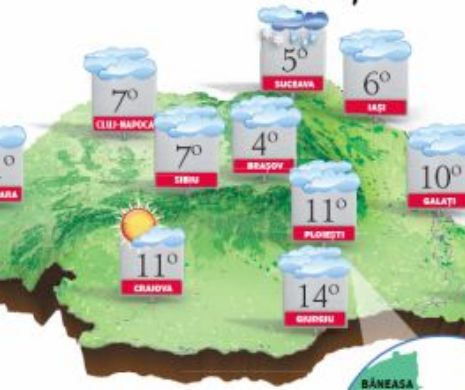 PROGNOZA METEO. În regiunile nordice și centrale, la deal și la munte, iarna este încă în cărți
