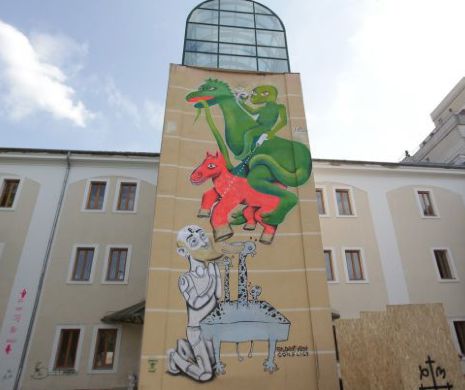 Biserica Ortodoxă REACȚIONEAZĂ  față de pictura murală care îl arată pe Sfântul Gheorghe împușcat de balaur