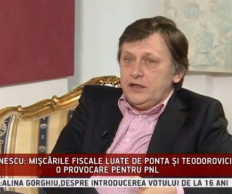Crin Antonescu, despre măsurile fiscale luate de Guvernul Ponta: Ca liberal, le aştept de 20 de ani