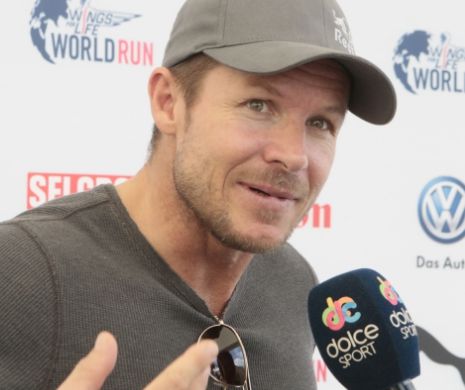 EXCLUSIV. GEST UNIC făcut de Felix Baumgartner, iubitul Mihaelei Rădulescu, pentru ROMÂNIA. Doar el și celebrul pilot de Formula 1, David Coulthard, au făcut asta