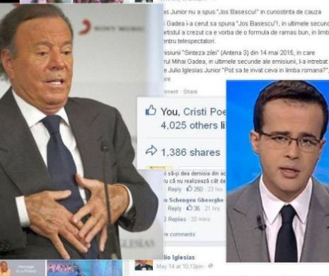 GADEA, reclamat la CNA pentru pentru păcăleala ruşinoasă a lui Julio Iglesias Jr.