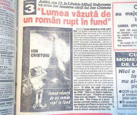 Memoria EVZ. Cum a văzut Ion Cristoiu lumea ca un român rupt în fund