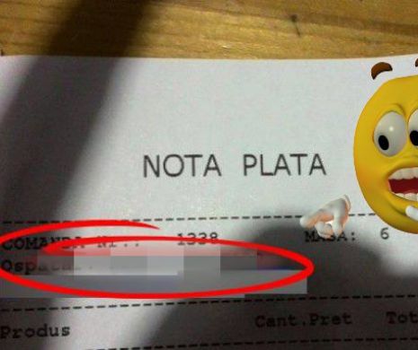 Un roman a cerut bon fiscal pentru bacsis, dar a ramas mut cand a vazut ce scria pe acesta