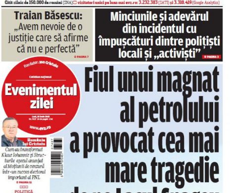 Ce puteţi citi în Evenimentul zilei de luni, 15 iunie