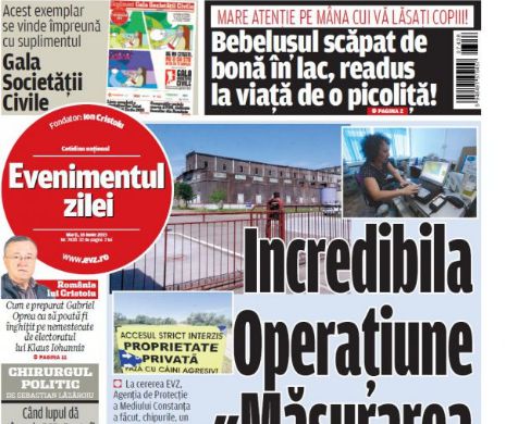 Ce puteţi citi în Evenimentul zilei de marţi, 16 iunie