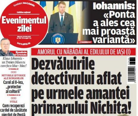 Ce puteţi citi în Evenimentul zilei de miercuri, 10 iiunie