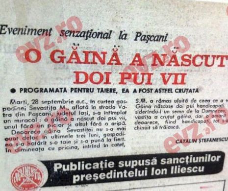 Cum și de ce a publicat Ion Cristoiu, în 1993, știrea despre găina care a născut pui vii