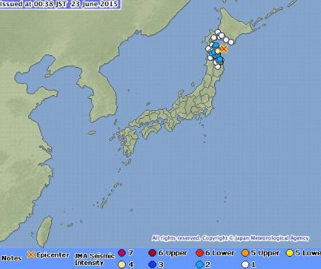 CUTREMUR în Japonia. Sesmul a avut magnitudinea de 6,9