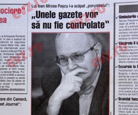 Memoria EVZ. Ioan Mircea Pașcu se plânge că unele ziare nu pot fi controlate