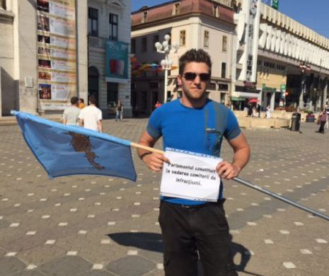 Protest solitar anti Ponta