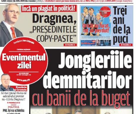 Ce puteţi citi în Evenimentul zilei de joi, 30 iulie