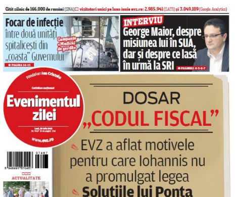 Ce puteţi citi în Evenimentul zilei de luni, 20 iulie