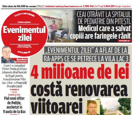Ce puteţi citi în Evenimentul zilei de miercuri, 15 iulie