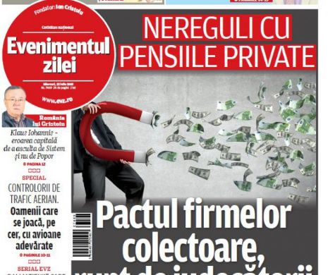 Ce puteţi citi în Evenimentul zilei de miercuri, 22 iulie
