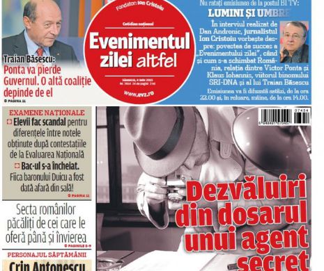 Ce puteţi citi în Evenimentul zilei de sâmbătă, 04 iulie