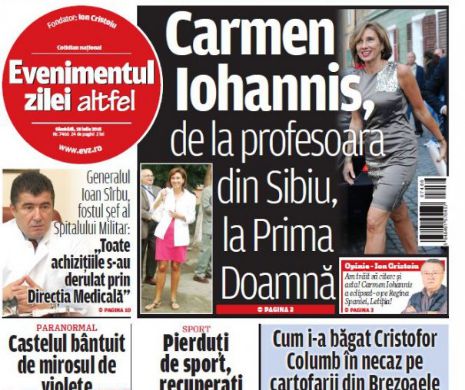Ce puteţi citi în Evenimentul zilei de sâmbătă, 18 iulie