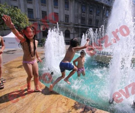 Dușurile stradale, bucuria copiilor