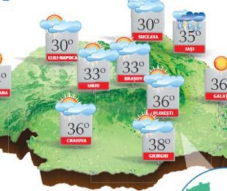 PROGNOZA METEO. Capitala și cinci județe din sudul teritoriului se afl ă sub cod portocaliu de caniculă