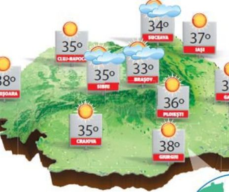 PROGNOZA METEO. Vreme caniculară, indicele de temperatură-umezeală, peste pragul critic!