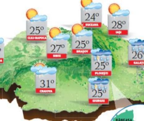PROGNOZA METEO. Vreme frumoasă și caldă cu temperaturi normale pentru această perioadă