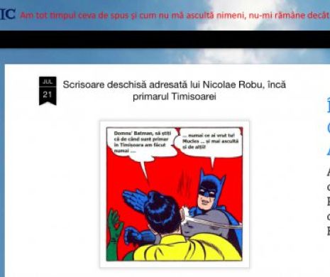 Scrisoare deschisă transmisă primarului Timișoarei. Autorul critică dur PROMISIUNILE ELECTORALE NEONORATE și aroganța edilului