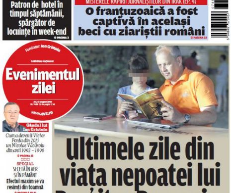 Ce puteţi citi în Evenimentul zilei de joi, 13 august