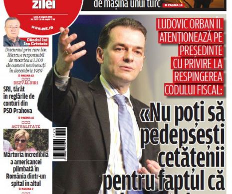 Ce puteţi citi în Evenimentul zilei de luni, 3 august