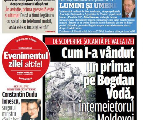 Ce puteţi citi în Evenimentul zilei de sâmbătă, 15 august